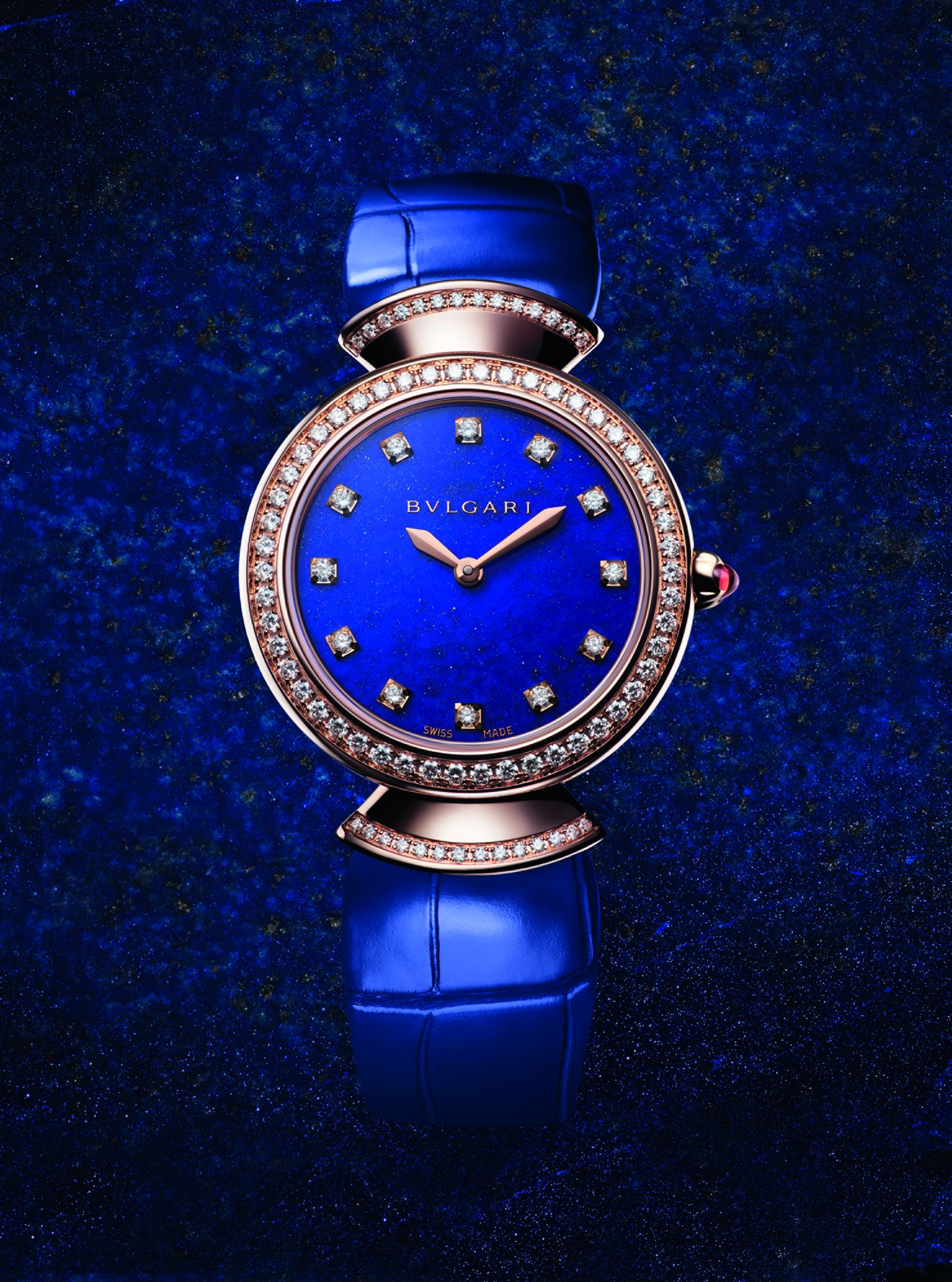 bvlgari blue face watch