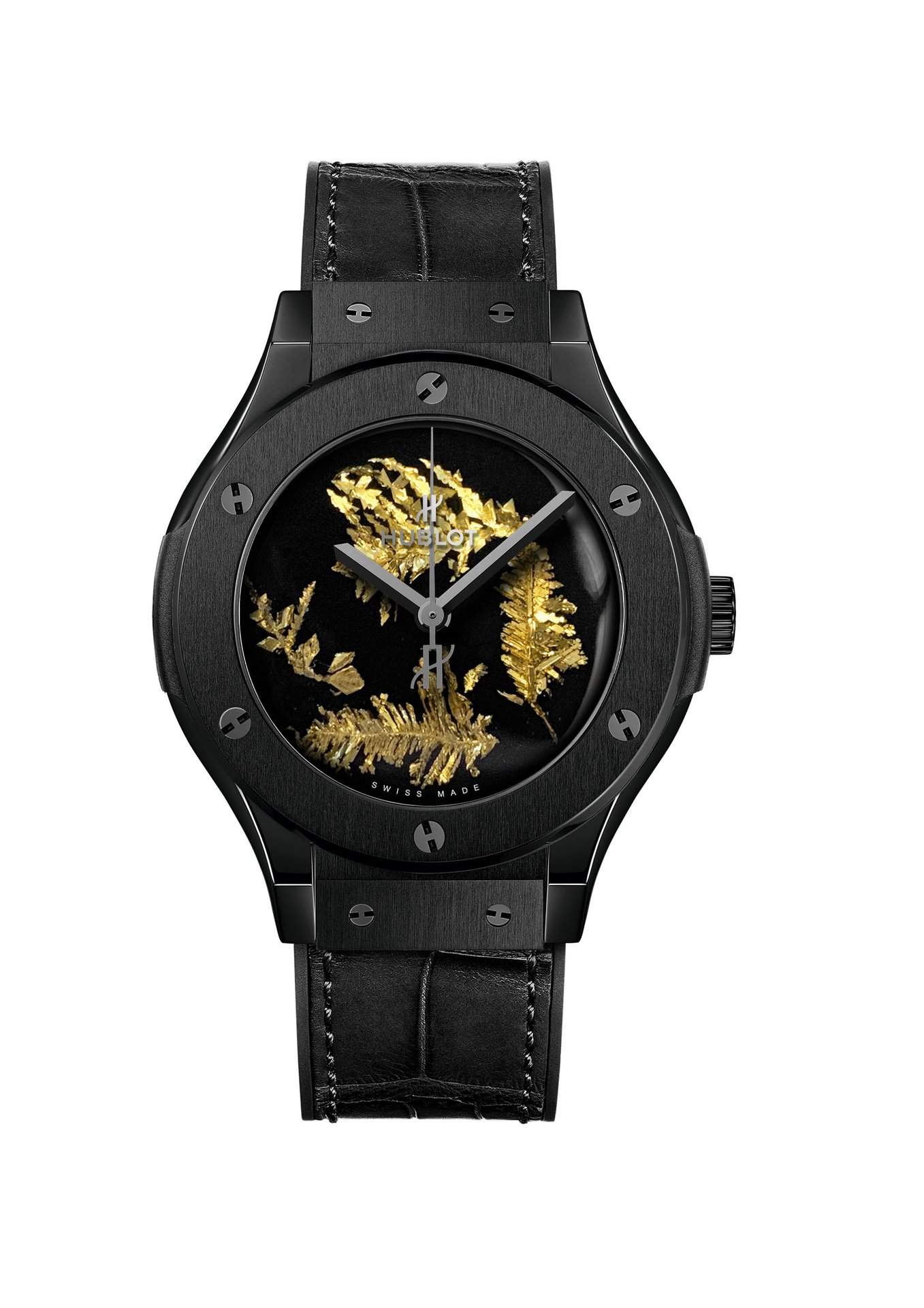 Hublot Classic Fusion Gold Crystal Watch I Love