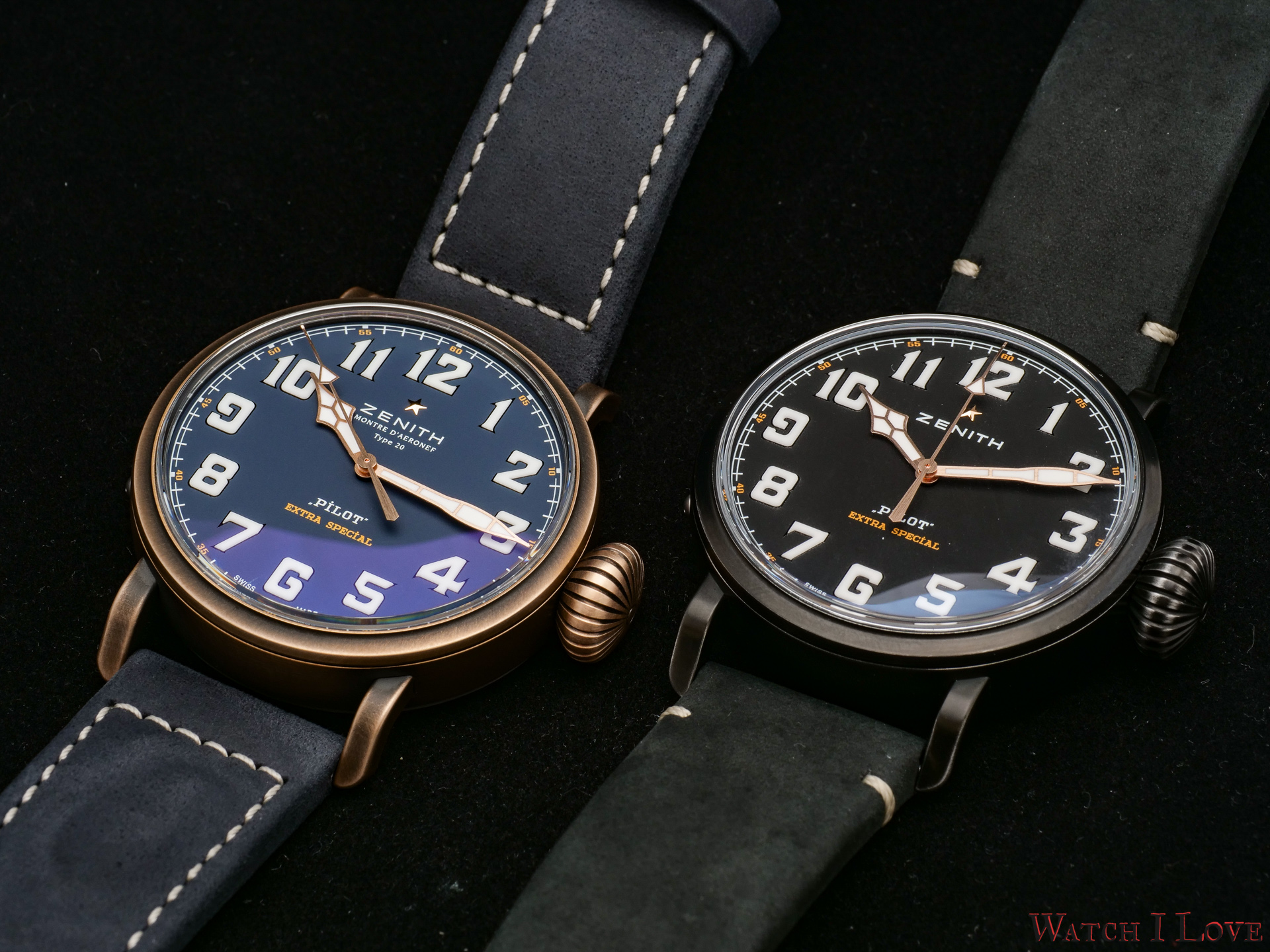 Review Zenith Pilot Type 20 Extra Special Blue and Ton Up Black Watch I Love