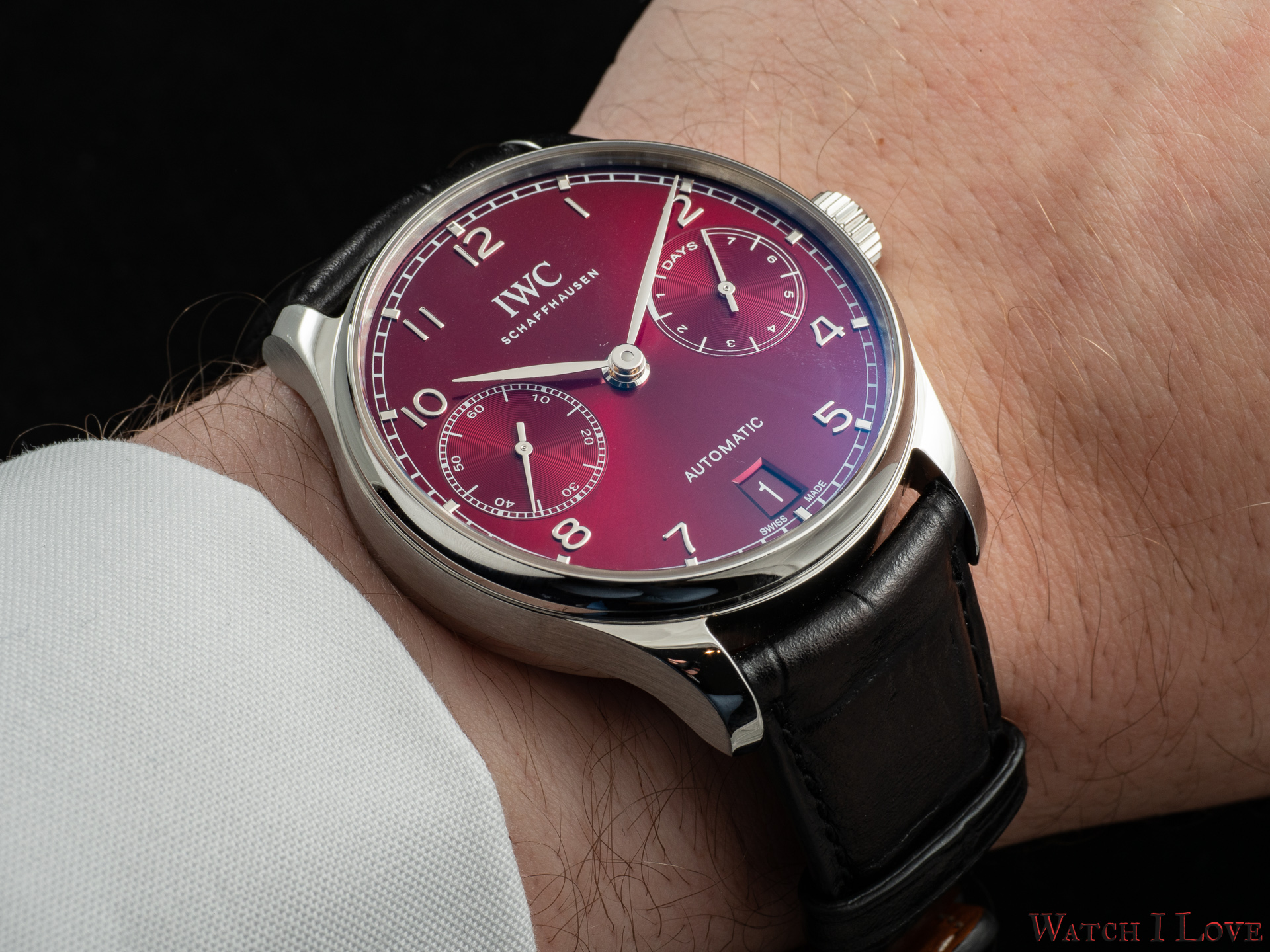 Iwc burgundy sale