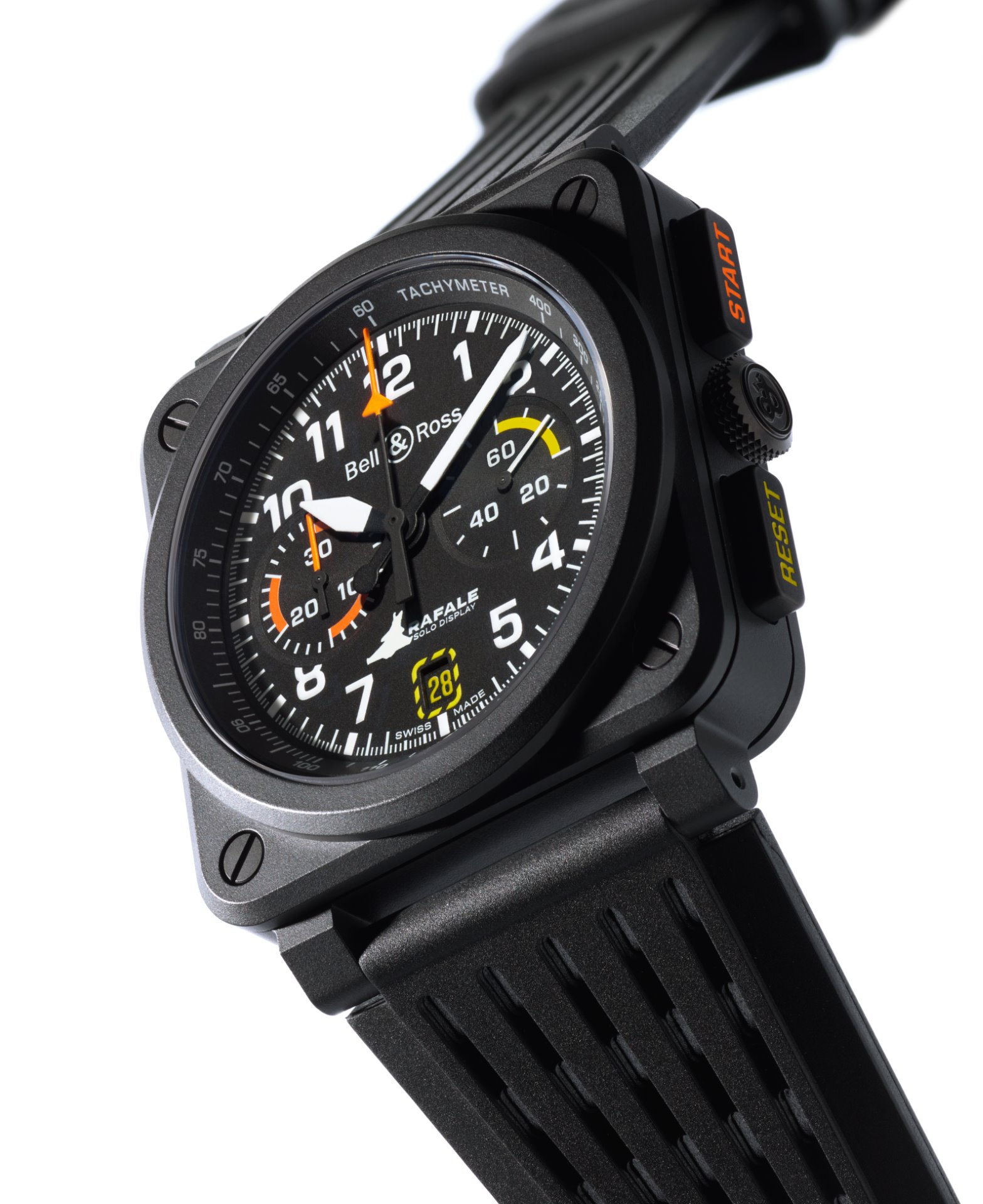Bell & Ross B 03 Présentation de l’affichage solo Chrono Rafale