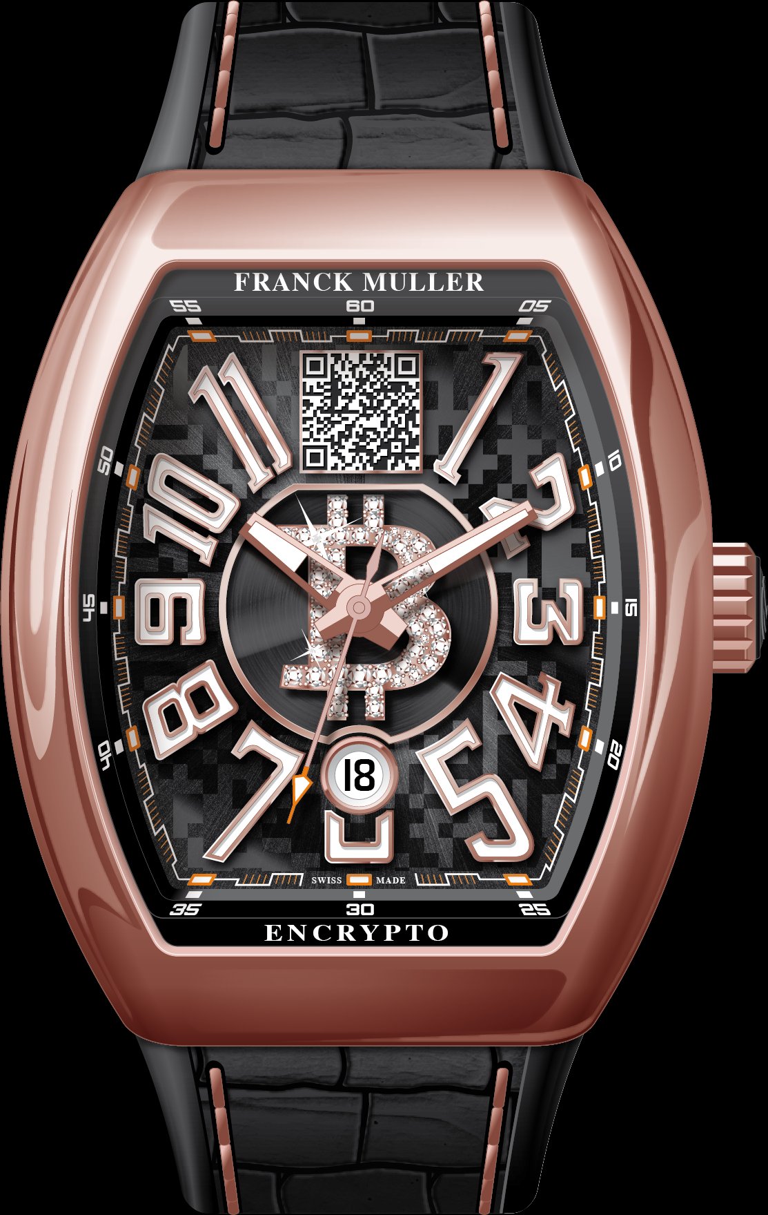 Franck Muller Centurion Gold Encrypto Watch I Love