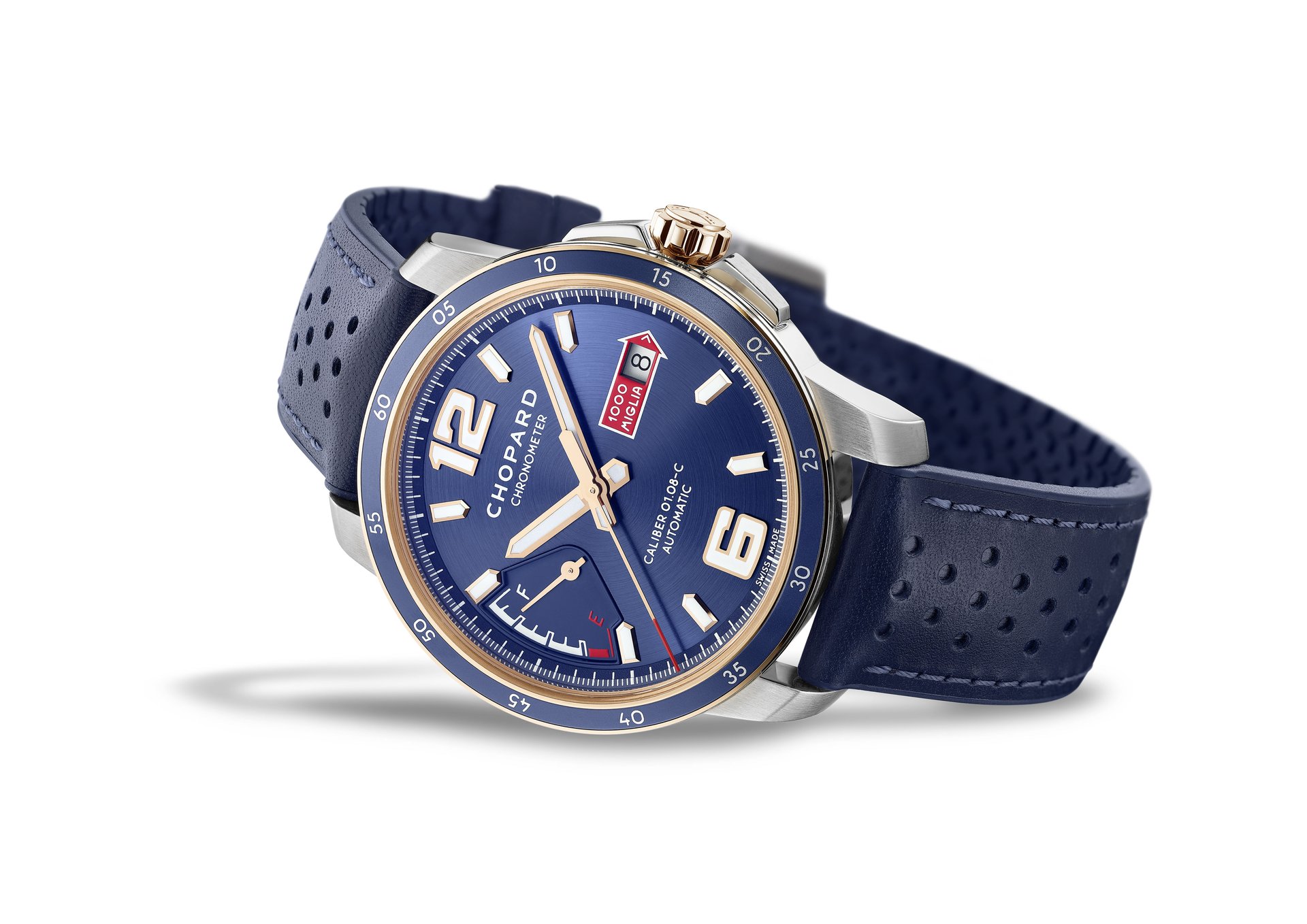 Mille Miglia GTS Azzurro Chrono Automatic Limited Edition 44mm Stainless  Steel and Leather Watch, Ref. No. 168571-3007