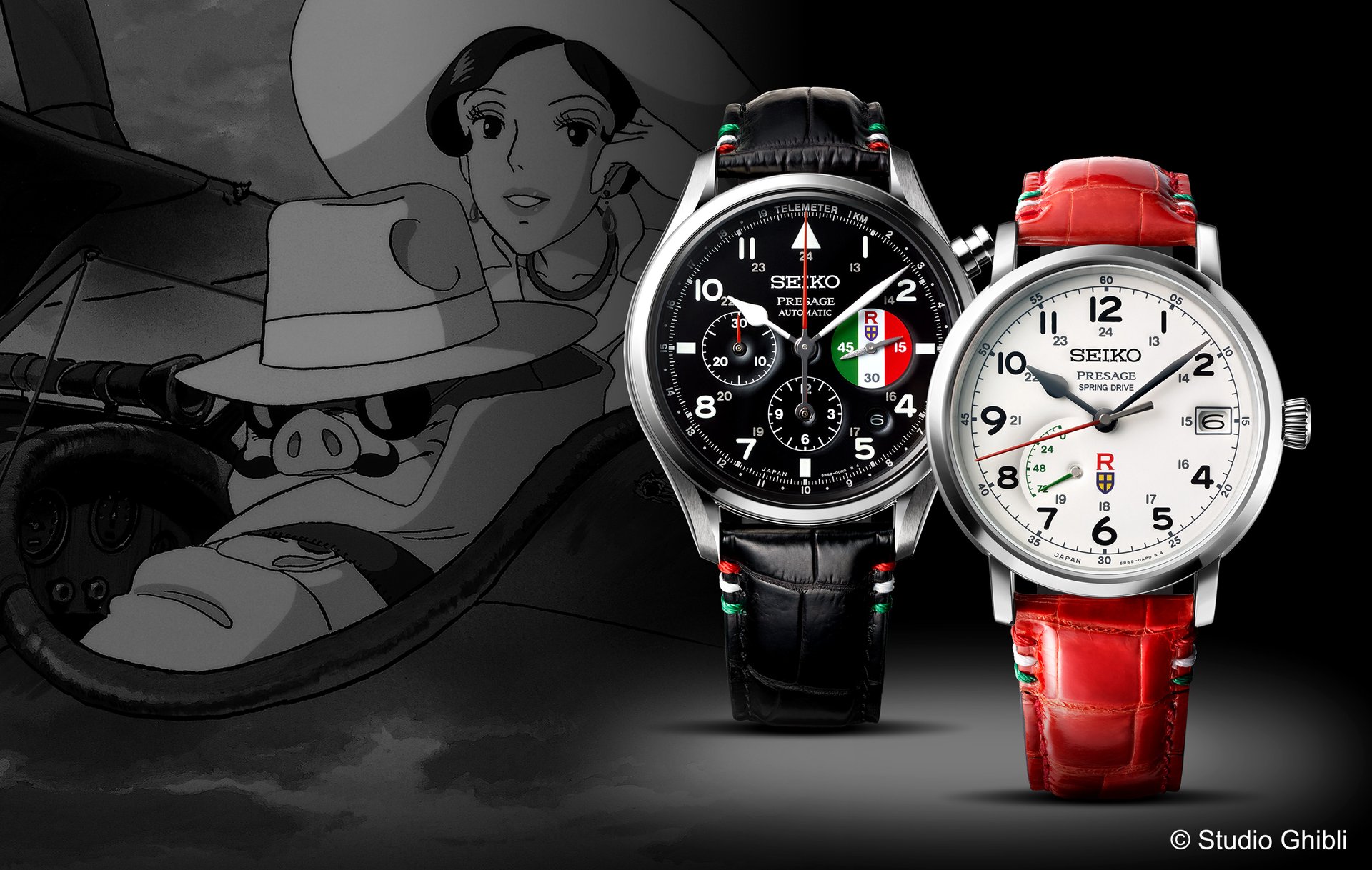 Seiko Presage and “Porco Rosso” take to the skies in collaboration with an  animation film classic - Watch I Love
