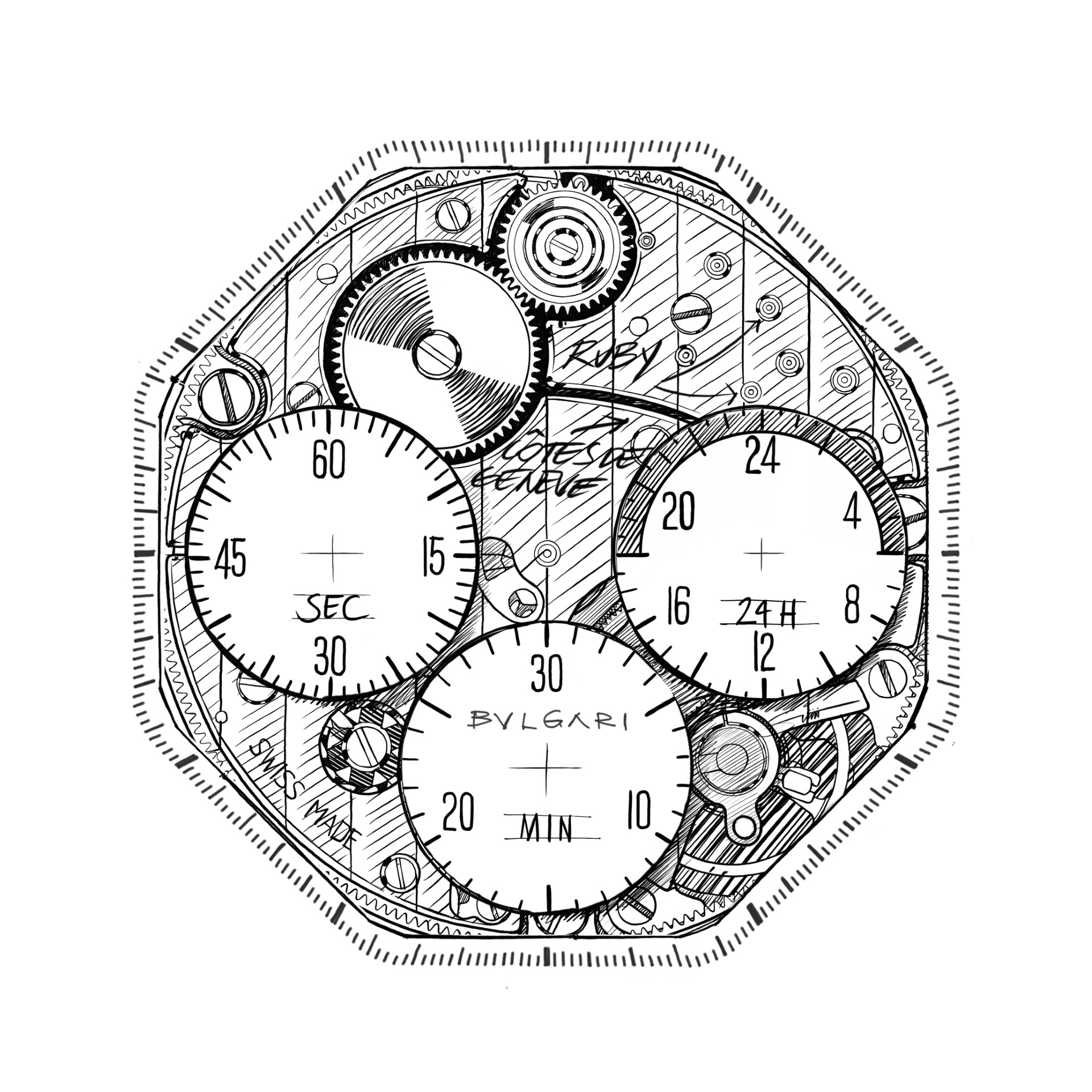 【おまけ付】 Bulgari-2024_Octo-FinChronGMT- アート・デザイン・音楽