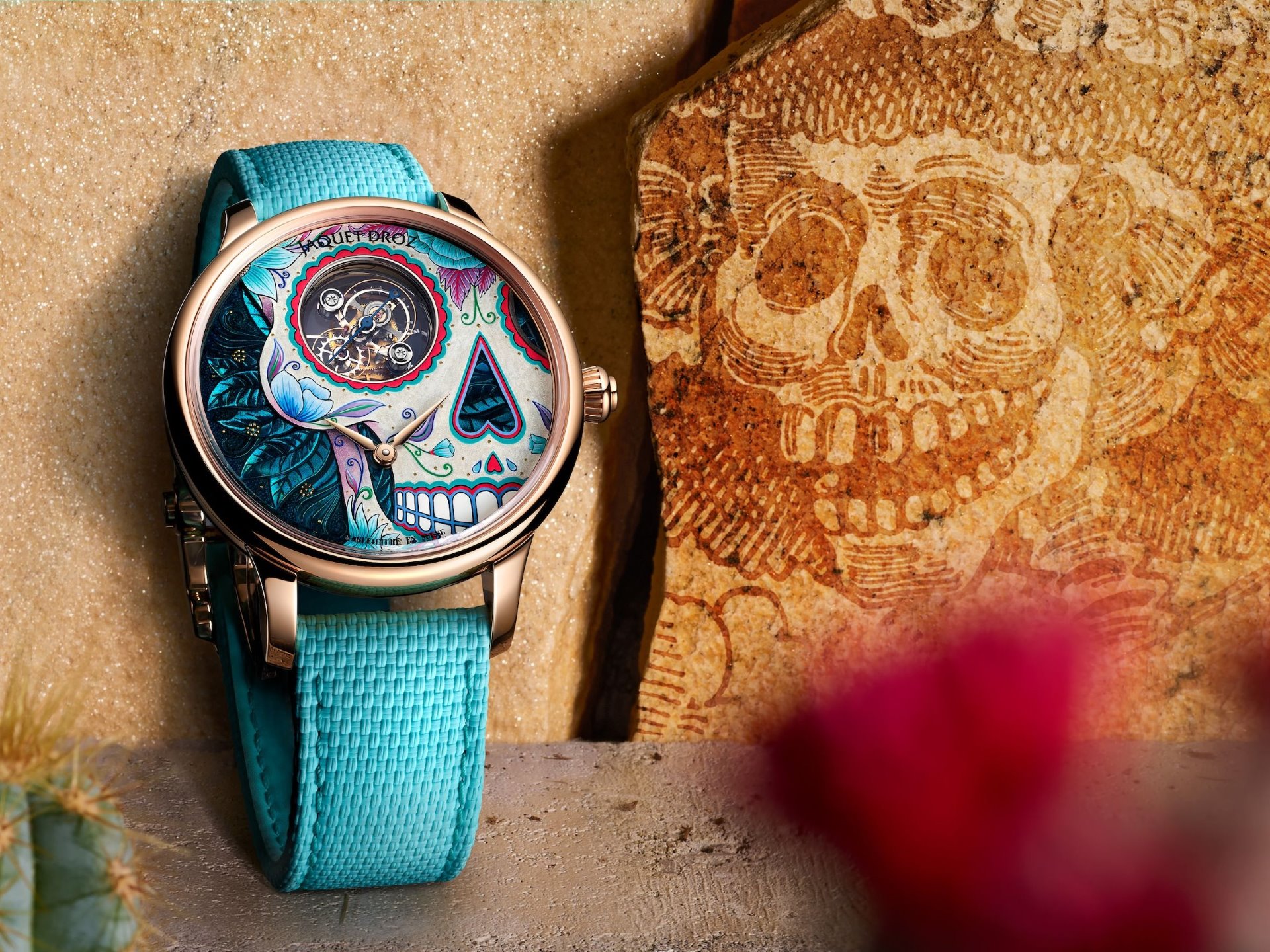 Jaquet Droz Tourbillon Skelet Red Gold - Catrina Skull: An