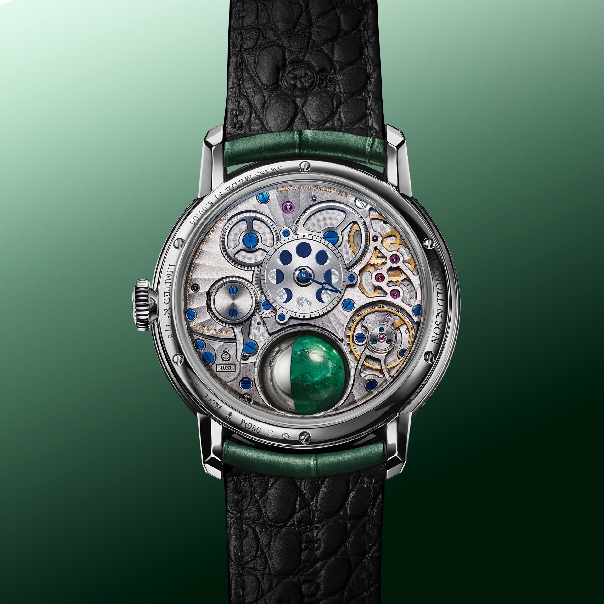Arnold & Son Luna Magna Platinum Dragon Verdite