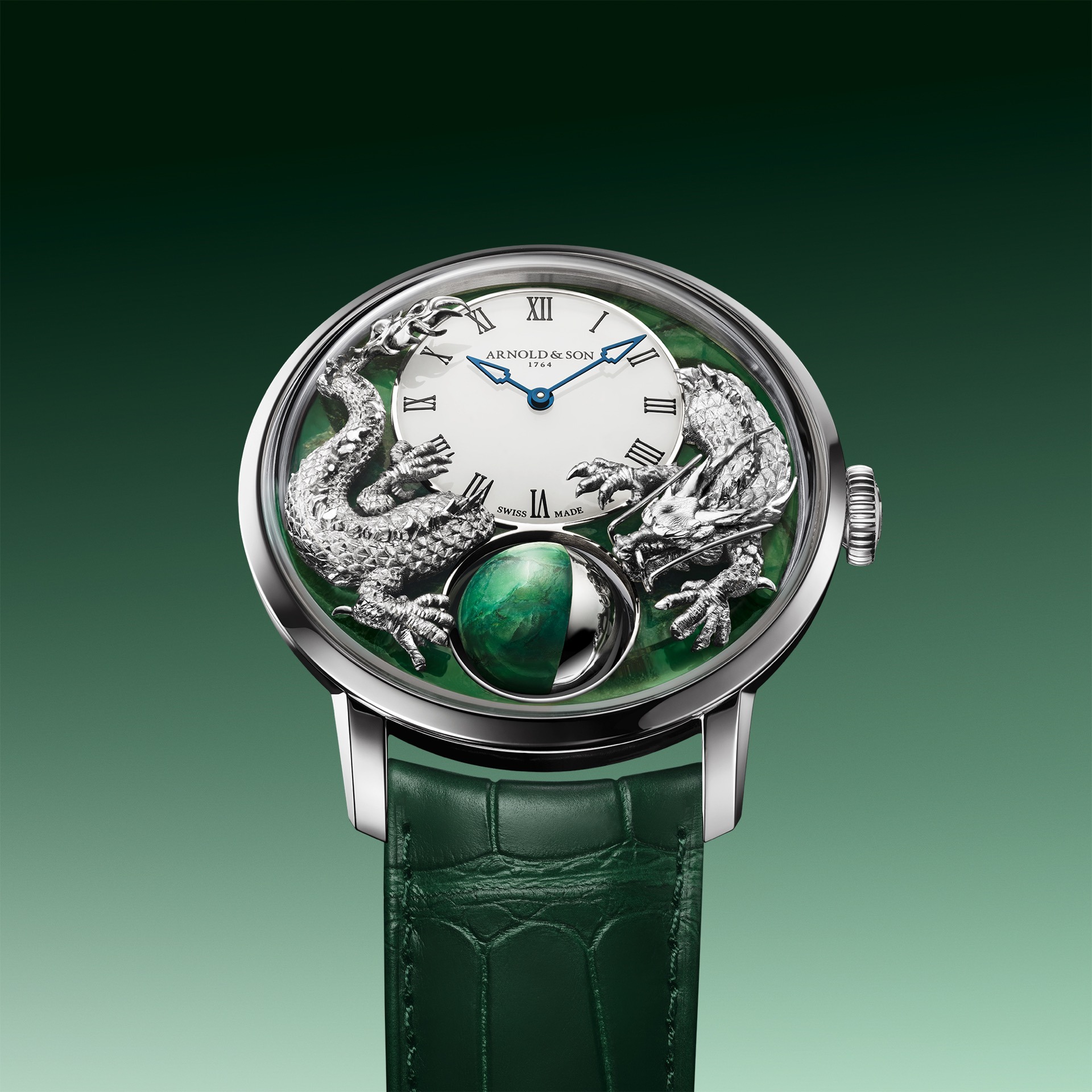 Arnold & Son Luna Magna Platinum Dragon Verdite
