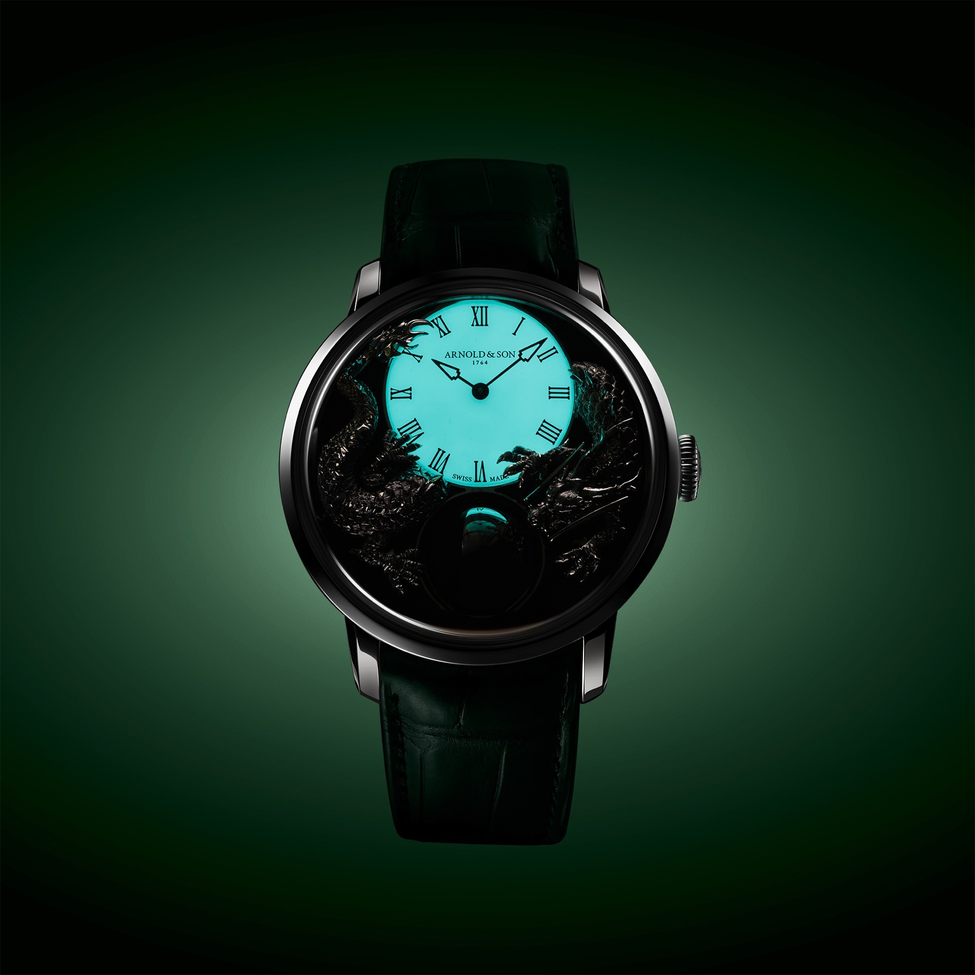 Arnold & Son Luna Magna Platinum Dragon Verdite