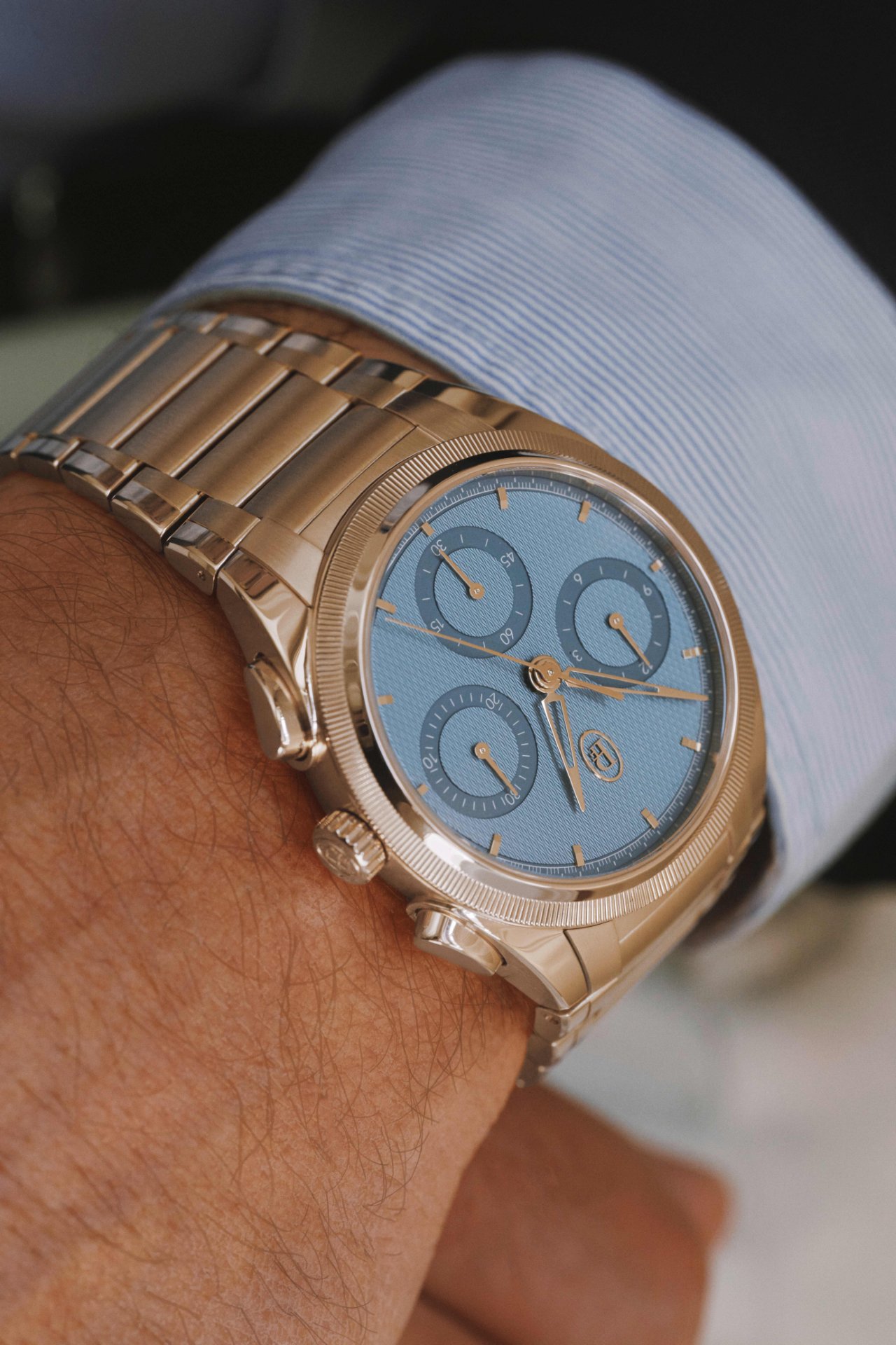 Parmigiani Fleurier Tonda PF Chronograph 40mm Rose Gold Mineral Blue